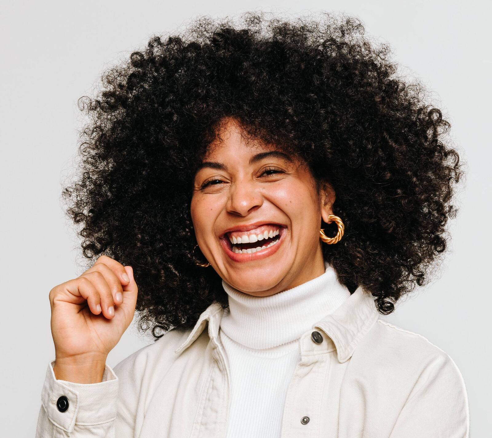 Portrait of a laughing woman